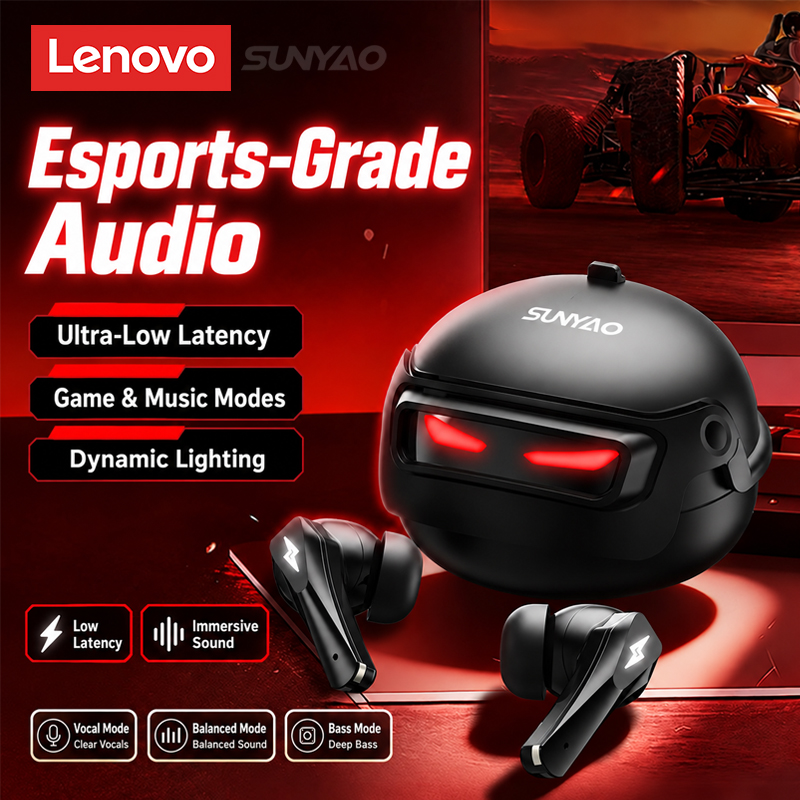 Type C Wired Earphones With Mic - Wybierz: Bezprzewodowe słuchawki gamingowe Lenovo GT101