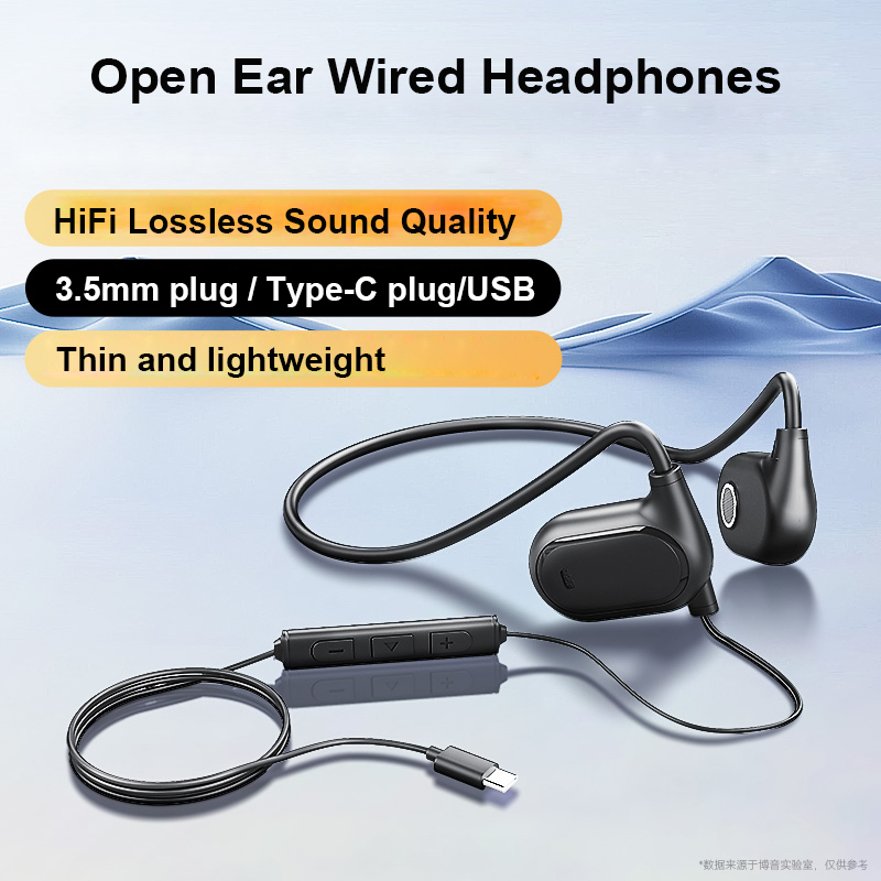 Przewodowe słuchawki douszne z – Open Ear Air Conduction Headphones recenzja i cena