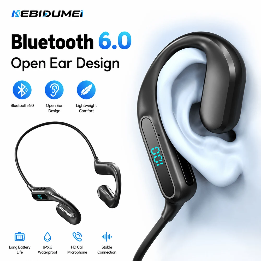 Słuchawki KEBIDUMEI Bluetooth  – Open Ear Air Conduction Headphones recenzja i cena